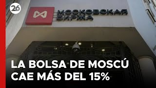 ¿Golpe de EEUU a Rusia La Bolsa de Moscú cae más del 15 tras las nuevas sanciones [upl. by Lessig]