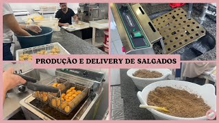 VLOG PRODUÇÃO DE SALGADOS limpamos a fritadeira elétrica ifood novo cardápio digital [upl. by Alvord]