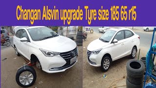 Alsvin Upgrade zextour Tyre size 185 65 r15  changan alsvin tyre change [upl. by Schiffman949]