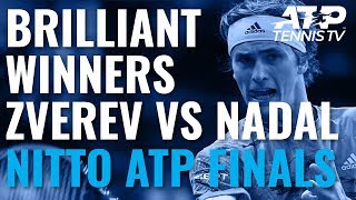 Brilliant Winners in Zverev vs Nadal  Nitto ATP Finals 2019 [upl. by Ocer]