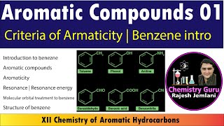 Highlights of Aromatic Compounds  Aromaticity  Benzene Stability of benzene  M orbital Treatment [upl. by Tully]