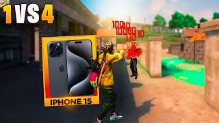 SOLO VS SQUAD NO NOVO IPHONE 15 PRO MAX FREE FIRE MOBILE [upl. by Ahsieker699]