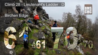 Climb 28  Lieutenants Ladder  Birchen Edge  Peak District [upl. by Fields]