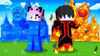 WATER King vs LAVA King Survival Battle in Minecraft [upl. by Rorrys]