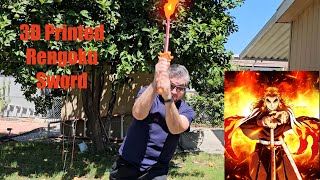 3D Printed Colapsable Demon Slayer Sword Rengoku [upl. by Jerry]