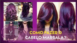 Como fazer cabelo marsala na colorimetria [upl. by Eiclud]