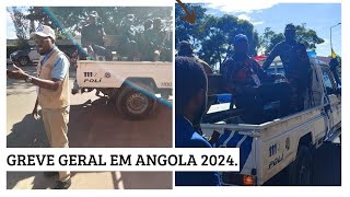 A polícia nacional do MPLA começa a prender os grevistas em Angola [upl. by Tonya]