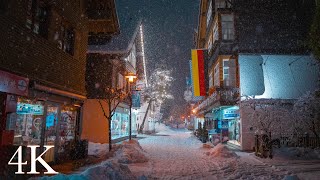 Walking in the strong Snowfall Oberstdorf Germany Christmas Time ASMR 4K [upl. by Opal]