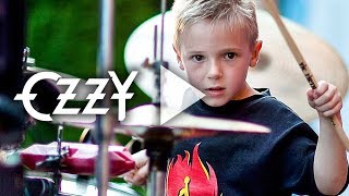 CRAZY TRAIN  Kid Drummer on Stage age 5 [upl. by Rizzi]