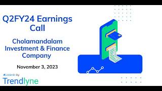 Cholamandalam Investment amp Finance Company Earnings Call for Q2FY24 [upl. by Oiliduab246]