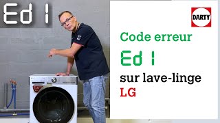 Mon lave linge LG affiche le code erreur Ed1 [upl. by Rabaj527]