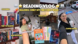 VLOG  Reading Only My TBR Book Shopping Coffee Shops Mom Life Press On Nail Routine Cleaning [upl. by Zere]