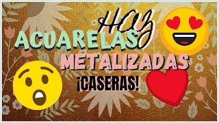 Como hacer acuarelas metalicas  😯✨ [upl. by Haronid]