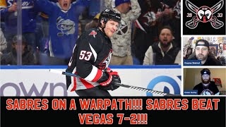 Ill Hang Up and Listen SABRES ON A WARPATH Beat Vegas 72 LetsGoBuffalo [upl. by Arissa]