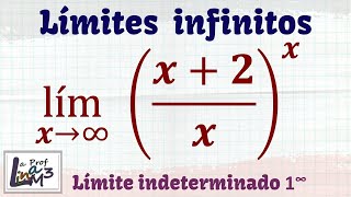 Limite indeterminado 1 a la infinito  Ejercicio 1 La Prof Lina M3 [upl. by Nakhsa]