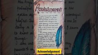 Acknowledgement project design acknowledgement design shorts viral acknowledgement project [upl. by Creamer]