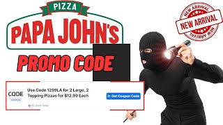 INSTANT Papa Johns Promo Code for Existing amp New User [upl. by Vorster]