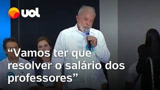 Lula fala em resolver salário de professores e diz Essa função era muito nobre foi rebaixando [upl. by Retep357]