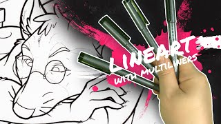 Copic Multiliner Technique  Lineart Tutorial [upl. by Eniawtna]