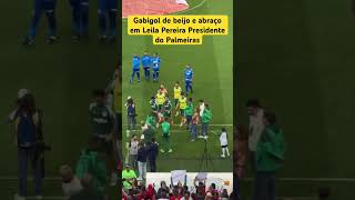 Gabigol da beijo e abraço em Leila Pereira antes de jogo entre Flamengo x Palmeiras [upl. by Asiled]