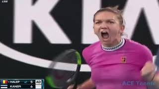 Simona Halep vs Kaia Kanepi 2019 Australian Open Highlights [upl. by Airdnal180]