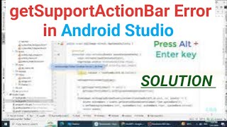 getSupportActionBar error in android studio [upl. by Nate]