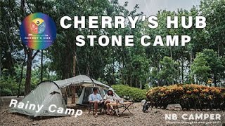 NB Camper Ep20  กางเต็นท์กลางฝนฟินๆ ที่ Cherrys Hub Stone Camp  Rain Forest  Cosy Relax ASMR [upl. by Iruahs253]