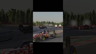 Surviving 3 Car Swirl of Spinners  NEW Spa  simracing iracing racing shorts [upl. by Vyky992]