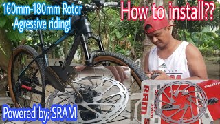 NAGPALIT NG SRAM 180MM ROTOR MAS MALAKI MAS MAKAPIT [upl. by Jeunesse839]