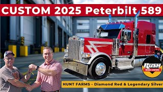 HUNT FARMS – Diamond Red amp Legendary Silver 2025 Peterbilt 589 Custom Truck [upl. by Humble]