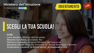 Scegli la tua scuola Live con la Ministra Azzolina per l’orientamento scolastico [upl. by Elora]