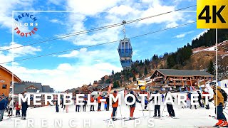 FRENCH ALPS Snow Hiking Tour in Chill Music playlist 🇫🇷 Méribel Mottaret — Méribel Ski Station 4K [upl. by Hanima349]