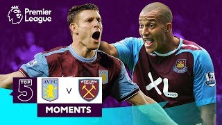 Aston Villa v West Ham  Milner Hendrie Harewood Zamora  Top 5 Moments [upl. by Eugirne]