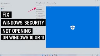 Fix Windows Security Not Opening On Windows 10 amp 11 [upl. by Nyletak]