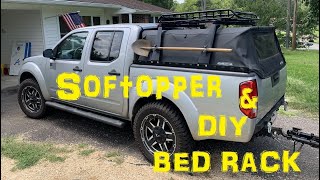 SofTopper and DIY bed rack  Truck build pt 3  Nissan Frontier [upl. by Jevon622]