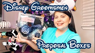 Disney Groomsmen Proposal Boxes  Vlogmas Day 15  Disney Wedding [upl. by Oran126]