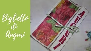 Tutorial Scrapbooking per biglietto dauguri cardmaking tutorial [upl. by Nahej]