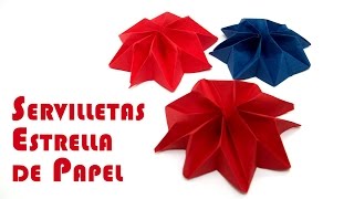 Elegante Servilleta Estrella de Papel Para Fiestas [upl. by Olonam]