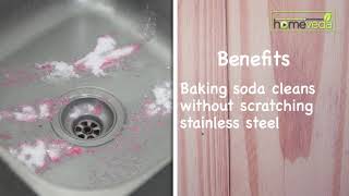 Homemade Kitchen Sink Cleaner Easy Remedies  Homeveda [upl. by Lorena]