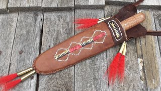 Knife Making  Native American knife and Quillwork sheath [upl. by Notsua]