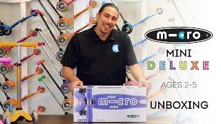 Micro Mini Deluxe Scooter Unboxing  by Micro Kickboard [upl. by Ednalrym]