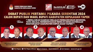 DEBAT PUBLIK PERTAMA CALON BUPATI DAN WAKIL BUPATI KABUPATEN KEPULAUAN YAPEN [upl. by Meagher]