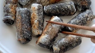 정말 빠삭한 라이스페이퍼 김말이 crispy seaweed rolls [upl. by Eiuqram]