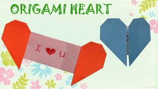 Origami Heart with Message  Origami Easy [upl. by Inness]