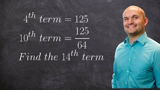 Given two terms find the nth term of a geometric sequence [upl. by Xed]