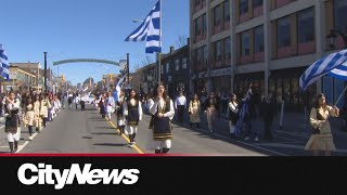 The Greek Independence Day Parade takes over The Danforth [upl. by Ayra]