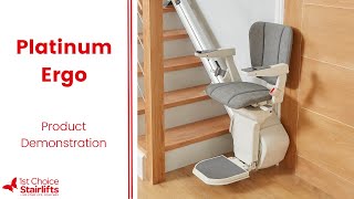 Platinum Ergo  Straight Stairlift Review and Demonstration  How a stairlift works [upl. by Ociram]