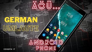 How to write Umlaut in Android Phone Online and Offline  German Umlaut Characters [upl. by Aihsel]