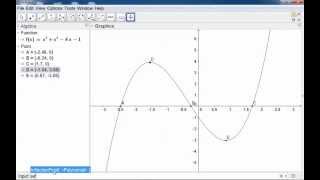 GeoGebra Tutorial How to find the roots and extreme values [upl. by Annawit]