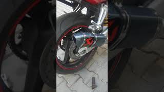 Honda vtr 1000 F Firestorm Akrapovic fire flame ogień [upl. by Oirramaj]